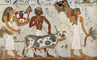 Pintura mural de la cámara funeraria de Amenemhet. Imperio Nuevo, dinastía XVIII (s. XV a. C.)