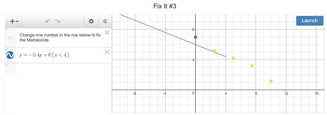 Una de las tareas de Marbleslides: Lines.